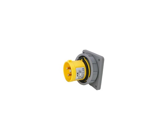 110V 3PIN YELLOW PANEL + WALL MOUNTED INDUSTRIAL SOCKETS PLUGS APPLIANCE INLETS - Picture 16 of 31