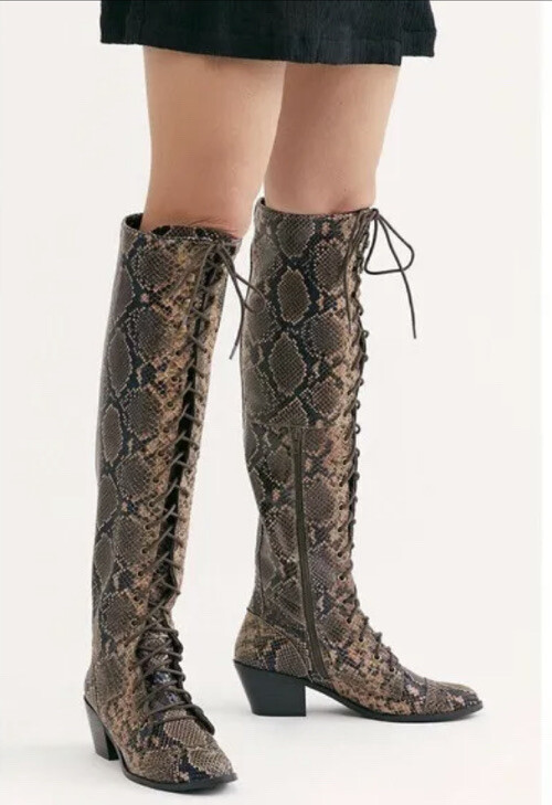 Free People Jeffrey Campbell Joe Lace-Up Boots Size 8 | eBay