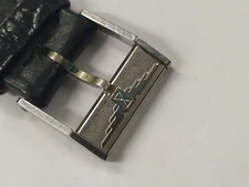 Longines Band/ Strap 16mm With Buckel 16mm  Watch Strap Black  - 16 mm Used