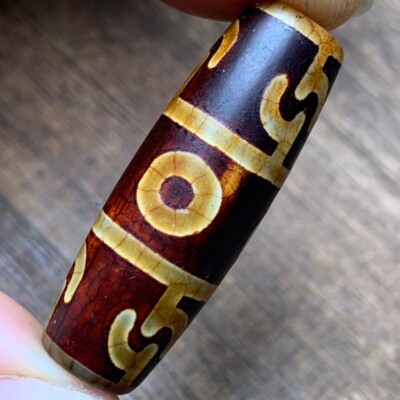 Old Tibetan Nepalese Himalayan FYM Ancient Old Dzi Talisman 3 eye Beads Amulet