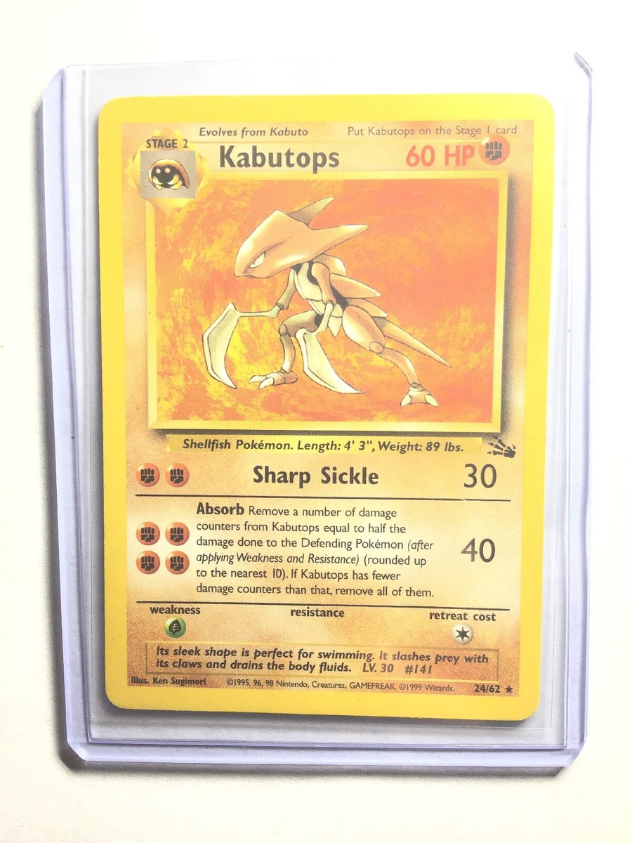 KABUTOPS - 24/62 - Fossil - Rare - Pokemon Card - NM | eBay