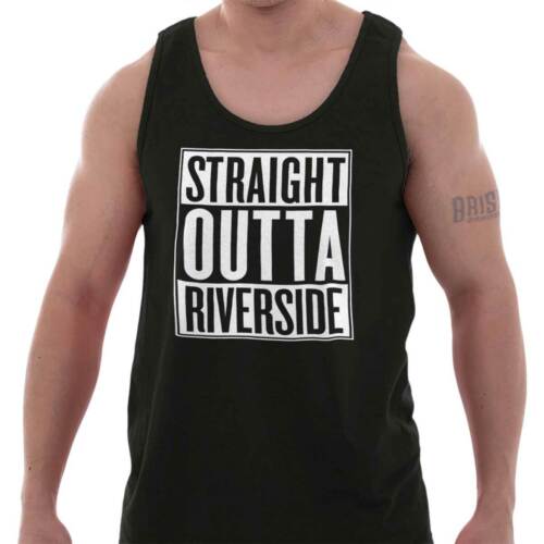 Straight Outta Riverside, CA City Movie T Shirts Gift Ideas Tank Top Shirt - Picture 1 of 9