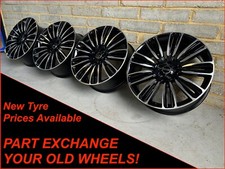 Genuine Range Rover Velar Evoque 22" Black Diamond Cut 9007 Alloy Wheels