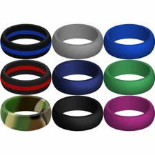 New Silicone Ring - High Grade Hypoalergenic Wedding Ring Replacement Jewelry