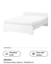 Struttura Letto alla Francese Bianco 140x200 una Piazza e Mezza Cameretta