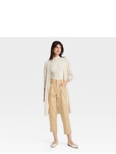 Women's High-Rise Pleat Front Ankle ChinoPants - A New Day  Beige 8