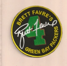 NEW 4 INCH BRETT FAVRES GREEN BAY PACKERS IRON ON PATCH FREE SHIP