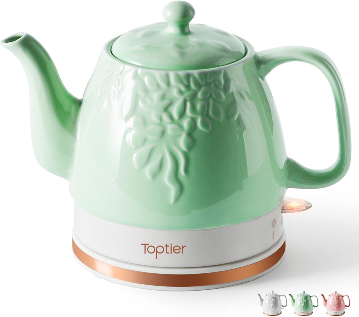 Kettle, Boil Water  , Boil Dry Protection,1 L, Green Leaf