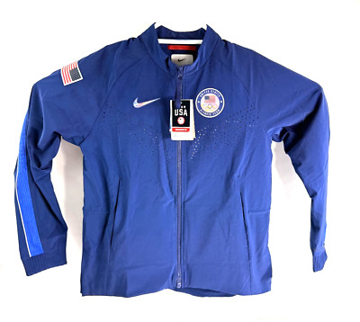 Nike Team USA Olympics Podium Jacket Paris 2024 Blue Women's Size M  DZ3572-492