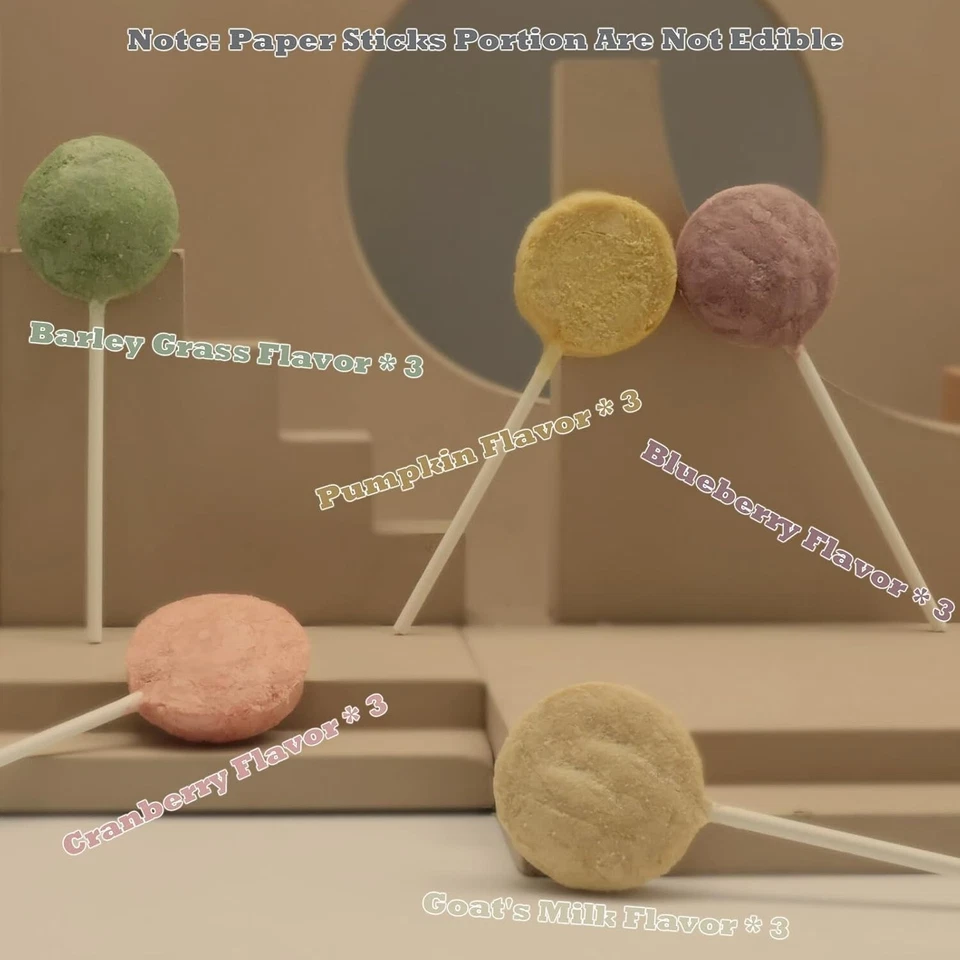 15 piezas piruleta liofilizada golosina para gatos mascota sin granos 98 % carne mezcla de sabor lamible Foto 2 de 4