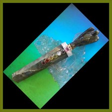 LABRADORITE ANGEL WAND, LABRADORITE CHAKRA WAND With ANGEL, LABRADORITE WAND