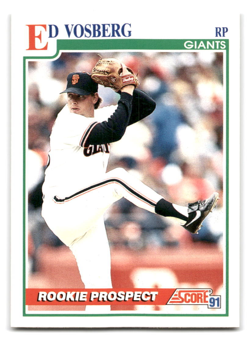 Ed Vosberg 1991 Score Baseball #757 San Francisco Giants Rookie RC