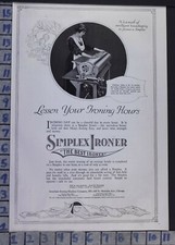 1919 SIMPLEX IRONER MANGLE LAUNDRY CLOTHES HOUSE HOME DECOR VINTAGE AD  BX78
