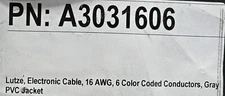 Lutze A3031606 16/6C Flexible Electronics/Control Tray Cable PLTC 300V Gray/10ft