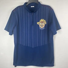 Associated Premium Corp Mens Pullover Shirt Teddy Roosevelt Graphic Blue Size M