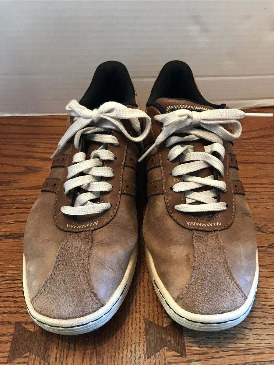 Adidas EMG 004002 Men Size US 9.5 Brown Leather Golf Spikeless Shoes | eBay
