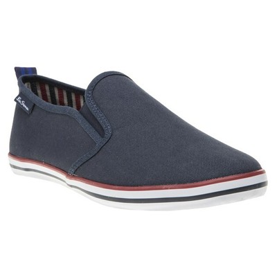 ben sherman leigh slip on canvas trainers