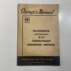 International McCormick B23 Three Point Mounted Mower Manual Original