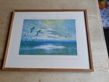 Peter Scott Print 1940 Geese Marsh