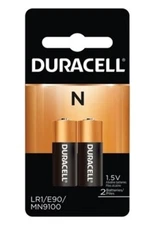 2 x N Duracell 1.5V Alkaline Batteries LR1, E90, MN9100