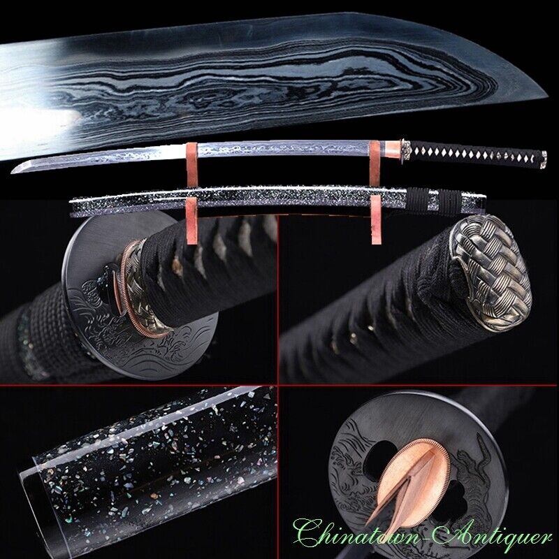 Thokcha Meteorite Darksteel Mixed Forging Blade Japanese Sword Katana Sharp#3717