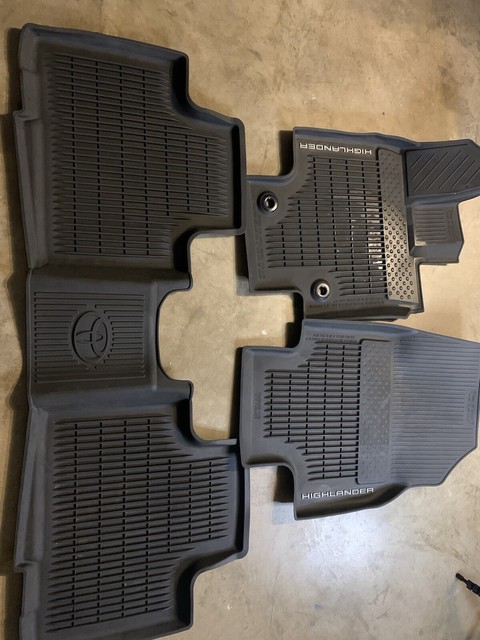 2020 Toyota Highlander Floor Mats Rubber All Weather Genuine OEM 4pc Set For Sale Online EBay