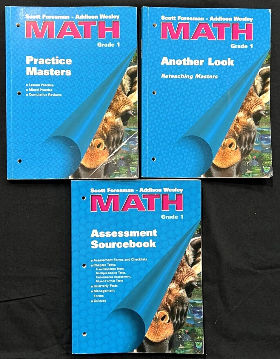 1st Grade - 3 MATH TEACHER EDITION WORKBOOKS (2000, Foresman