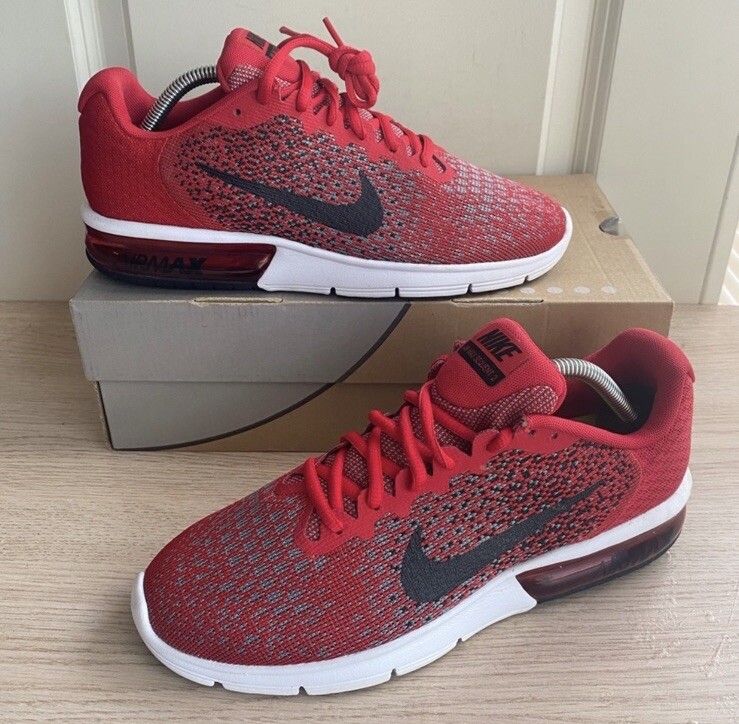 Nike Air Max Sequent Mens Sneaker Running Shoes Red/Black 852461-006- SZ