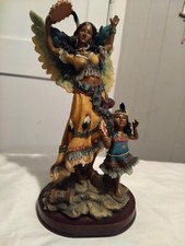 Vintage Woman with Child Figurine Indian