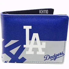 Los Angeles Dodgers MLB Men's Printed Logo Leather Bi-Fold Wallet