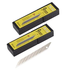 100 pcs 9mm 30° Carbon Steel Blades Razor Snap Off Cutter for OLFA Knife Cutting