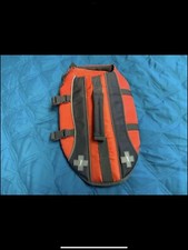 Orange Grey Dog Life Jacket Life Vest Size Small S