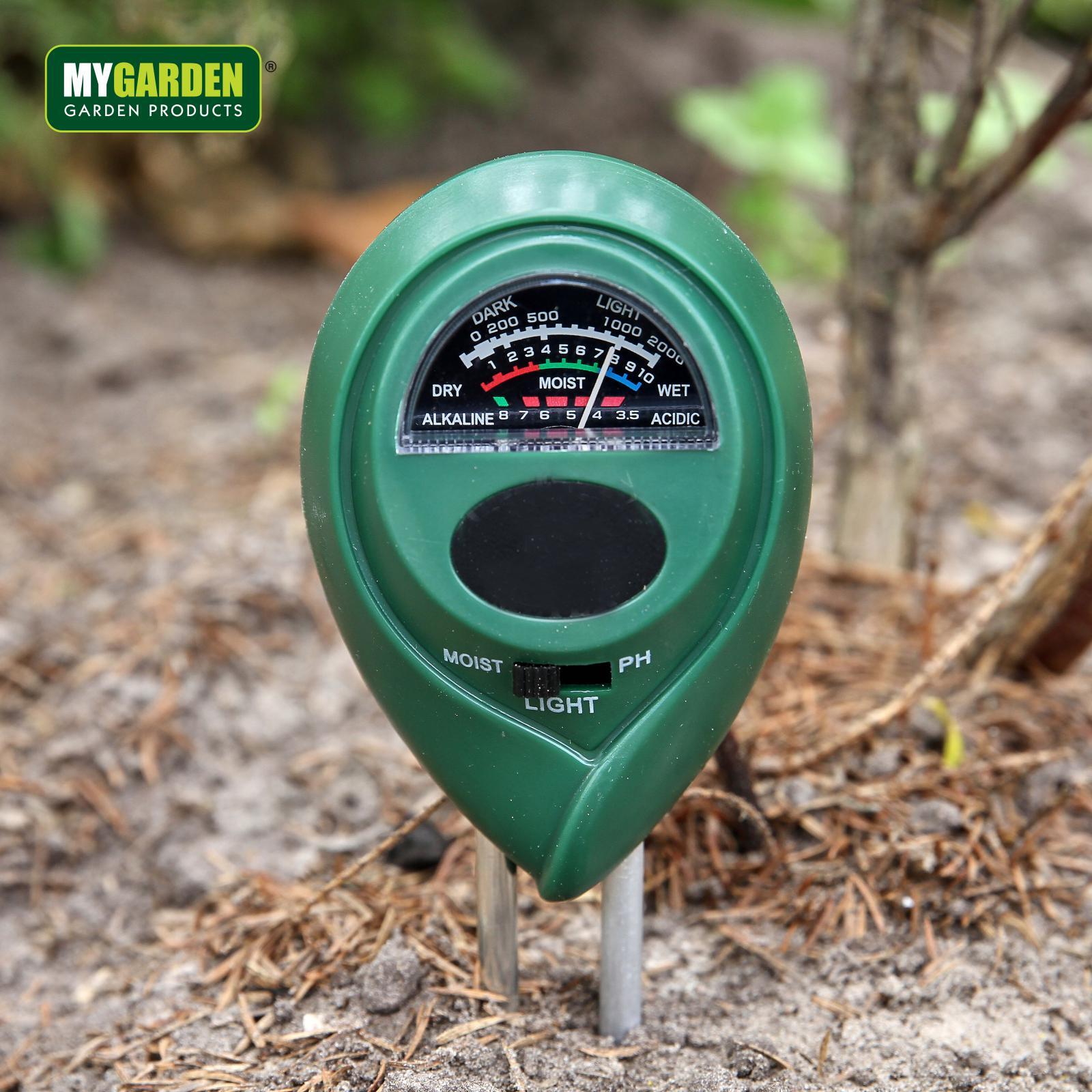 3 in1 Soil PH Tester Water Moisture Light Test Meter Kit For Garden