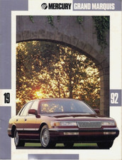 Mercury Grand Marquis 1992 USA Market Sales Brochure GS LS 