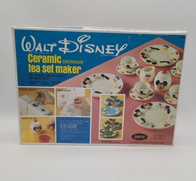 Vintage Jaymar Walt Disney Cermaic Greenware Tea Set Maker Clay Molds Mickey 