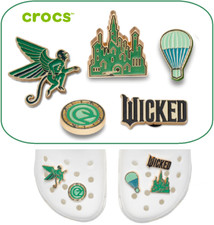 WICKED Genuine CROCS Jibbitz WICKED 5 pc PACK  + TRACK