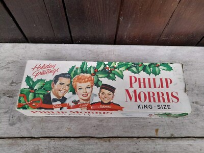 Rare 1953 Philip Morris Lucille Ball US Empty Tobacco Cardboard
