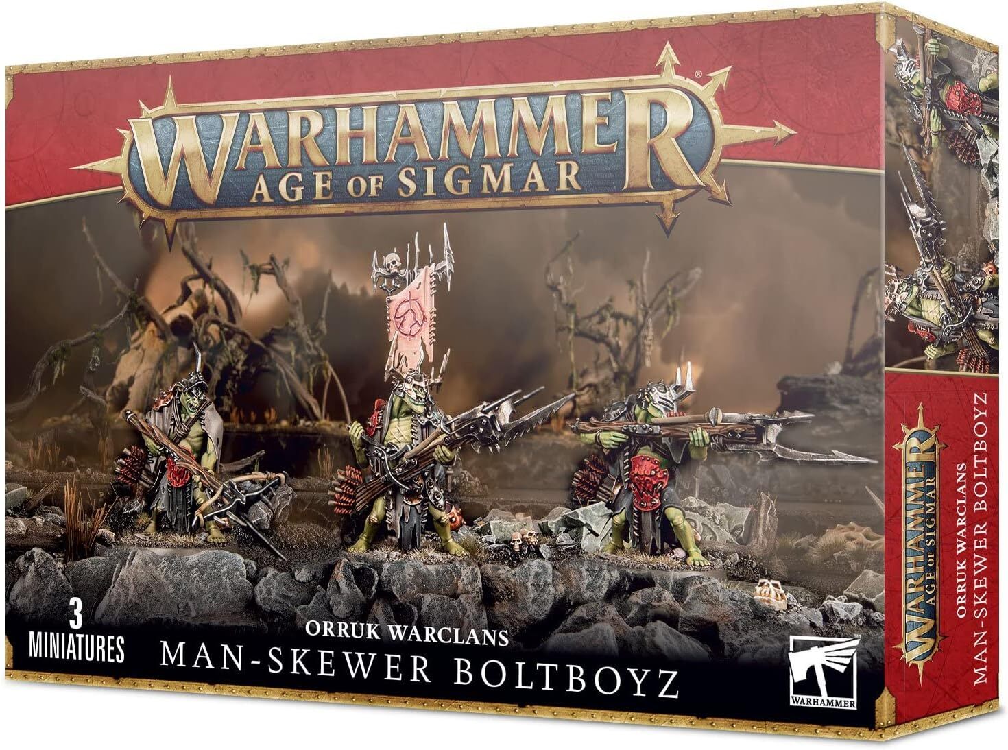 Warhammer Age of Sigmar Оррук из боевого клана Болтбойз -Человек-вертел 8890₽