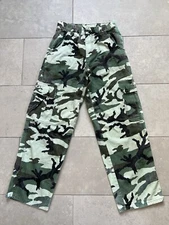 Vintage Y2K 90s LA Gate Jeans Faded Camo Made In USA Baggy Cargo Pants 29x31