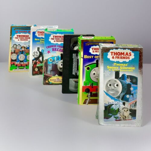 Thomas Tank Engine VHS Lot Of 6 Tapes Percy Snowy Adventures Ten Breakfast Sing - Afbeelding 1 van 9
