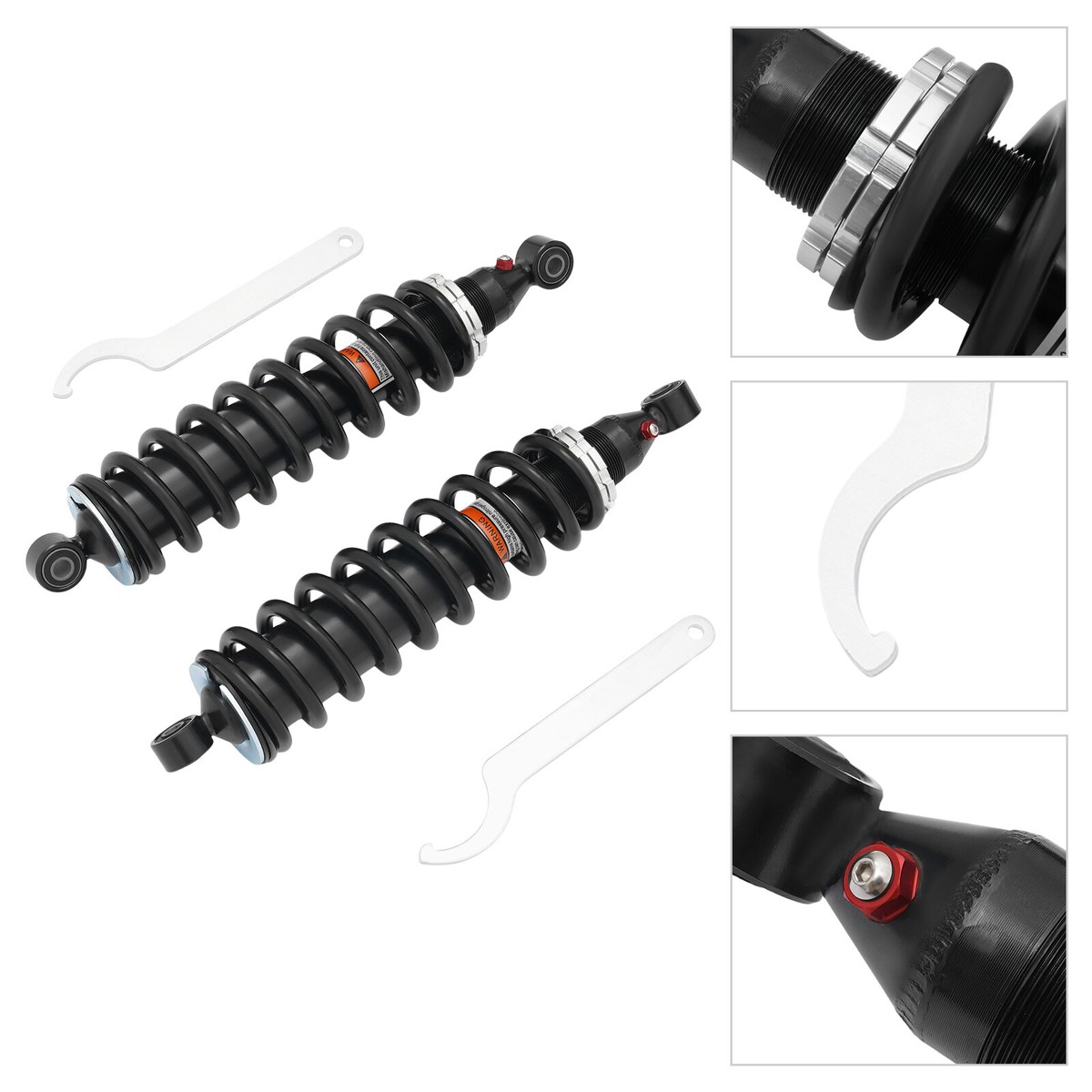 Front Shock Absorbers For Honda Rancher 350 2x4/4x4 (2000-2006) - Pair With Adjusting Wrenches, Direct OEM Replacement