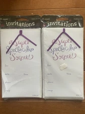 NEW 16 PARTY INVITATIONS “A Super Spectacular Soirée” Ribbon Fill In; Birthday