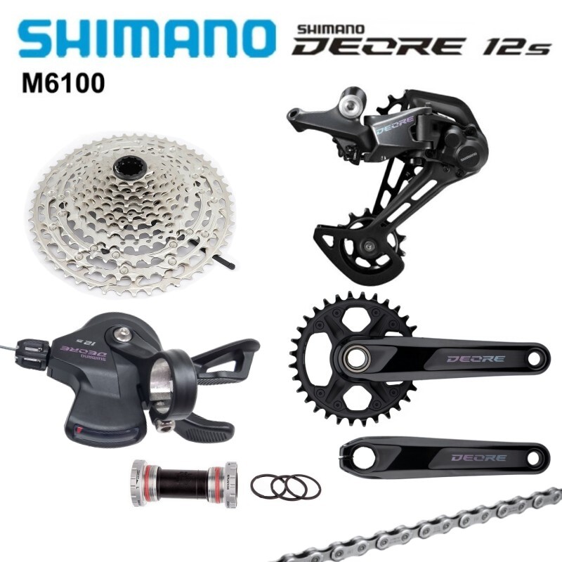 SHIMANO DEORE M6100 12 Speed 170/175MM 11-51T Chain Crankset BB52
