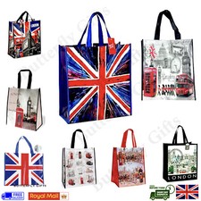 Large Reusable Womens Ladies Shopping Tote Bag London Icons Souvenir Shopper 