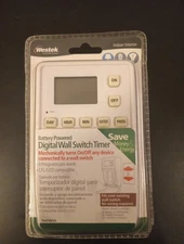 Westek Battery Powered Digital Wall Switch Timer Tmdw50