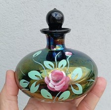 Vintage-Parf&uuml;mflasche aus schillerndem Glas mit Stopfen, glass perfum bottle