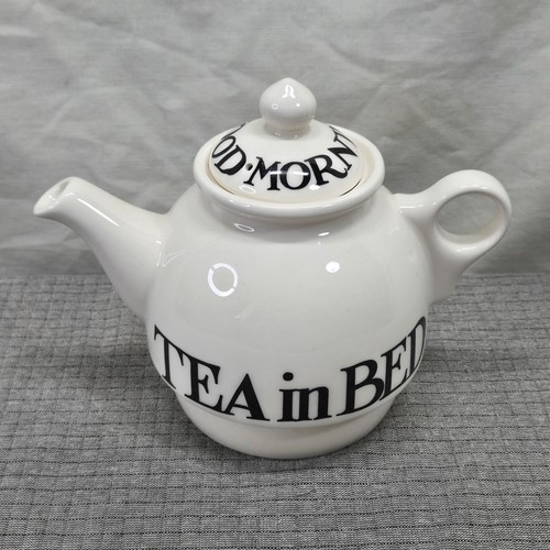 Emma Bridgewater Black Toast & Marmalade Teapot "Tea In Bed" Good Morning w/ Lid - Picture 10 of 10