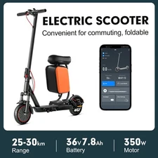 Lot 350W E-Scooter with Dual Suspension,Comfy Seat & App Tracking: Ride Elevated