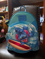 Loungefly Disney Lilo  Stitch Stitch Surfing Mini Backpack Blue 2025