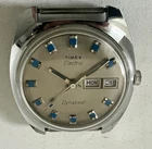 Works Vintage 70s Timex Blue Dynabeat Electric Mens Watch 36mm AS IS FOR REPAIR